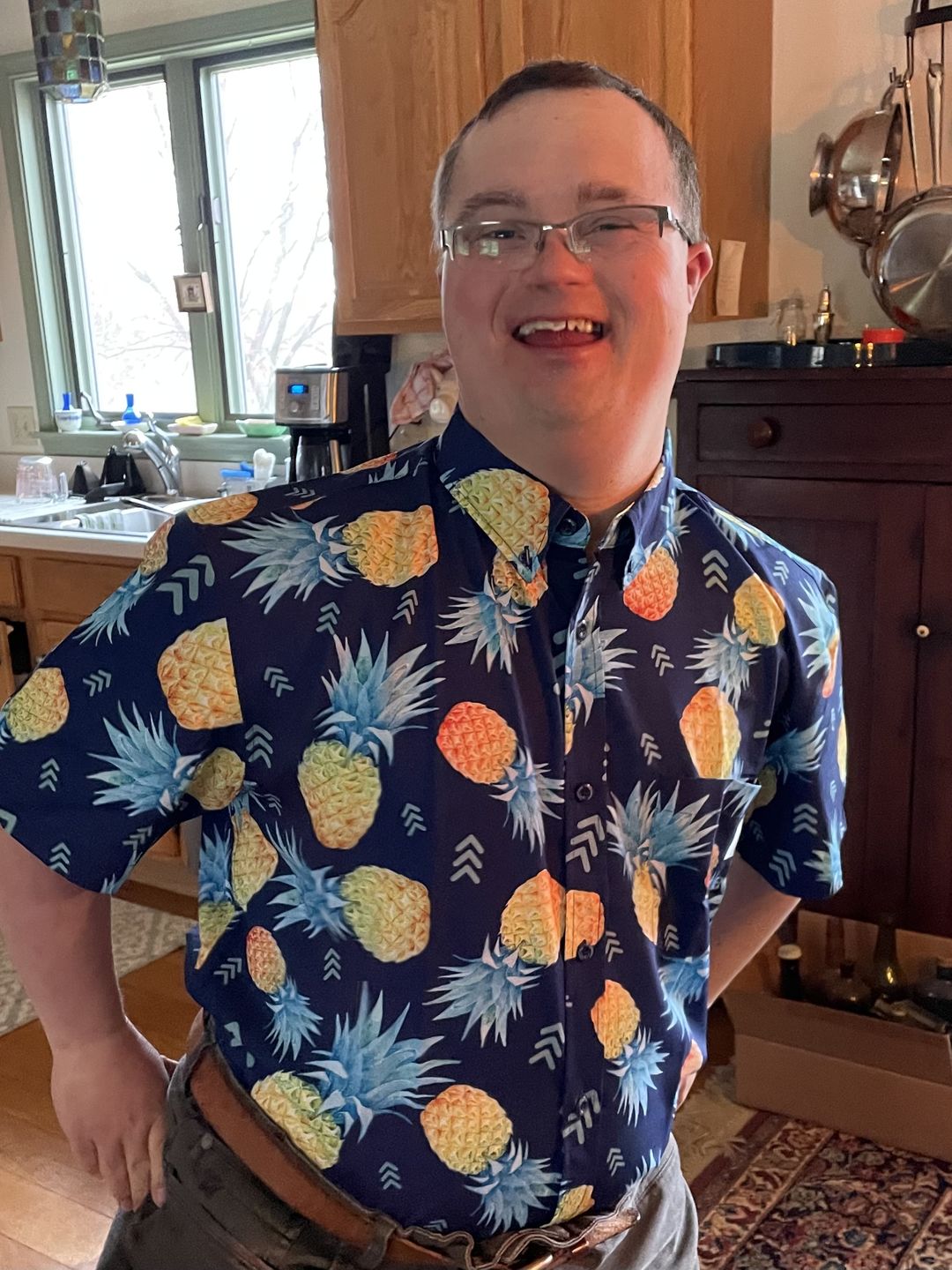Customer photo review of PRE-ORDER ONLY 21 Pineapples Signature Button Up Shirt - ARRIVING JANUARY 2022