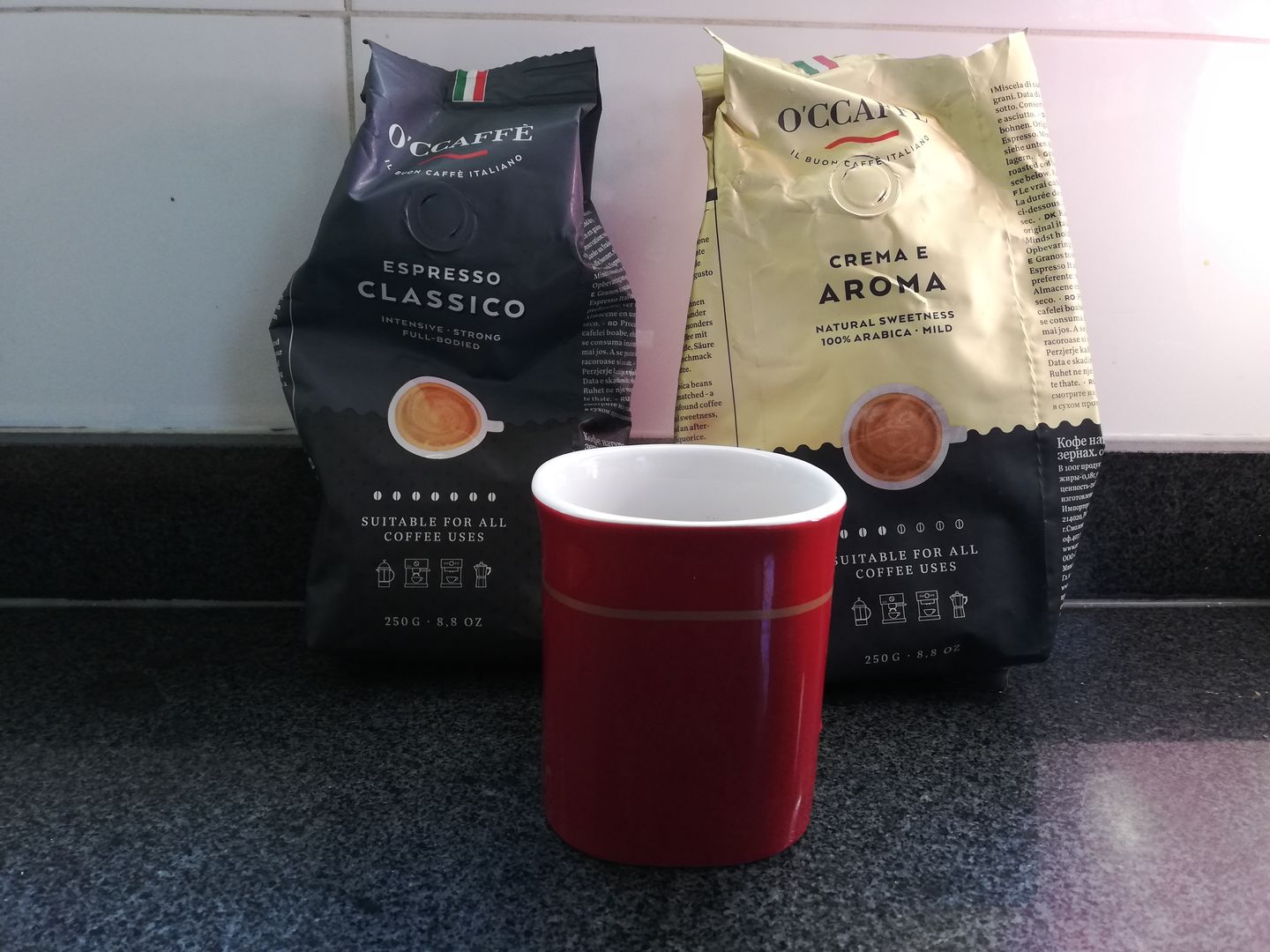 Customer photo review of Occaffe Grano Crema E Aroma 100% Arabica 250 Grs