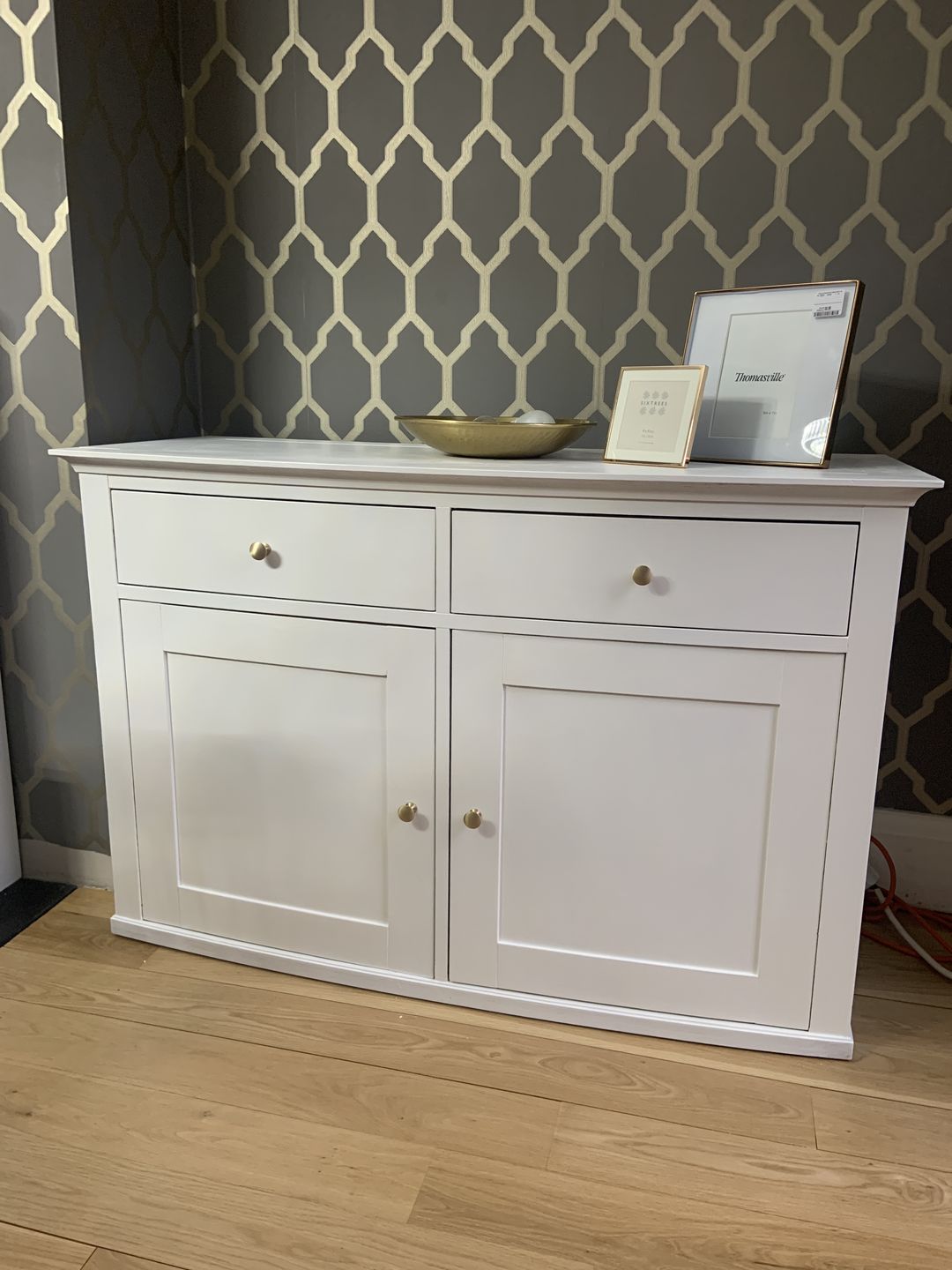 Customer photo review of Classic Brushed Satin Brass Cupboard Handles