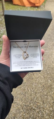Customer photo review of Collier Amour Éternel - À la meilleure des mamans - Je t'aime, Ton fils