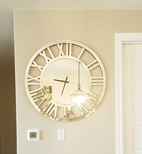 Customer photo review of 32" Luxury Real Mirrored Clock