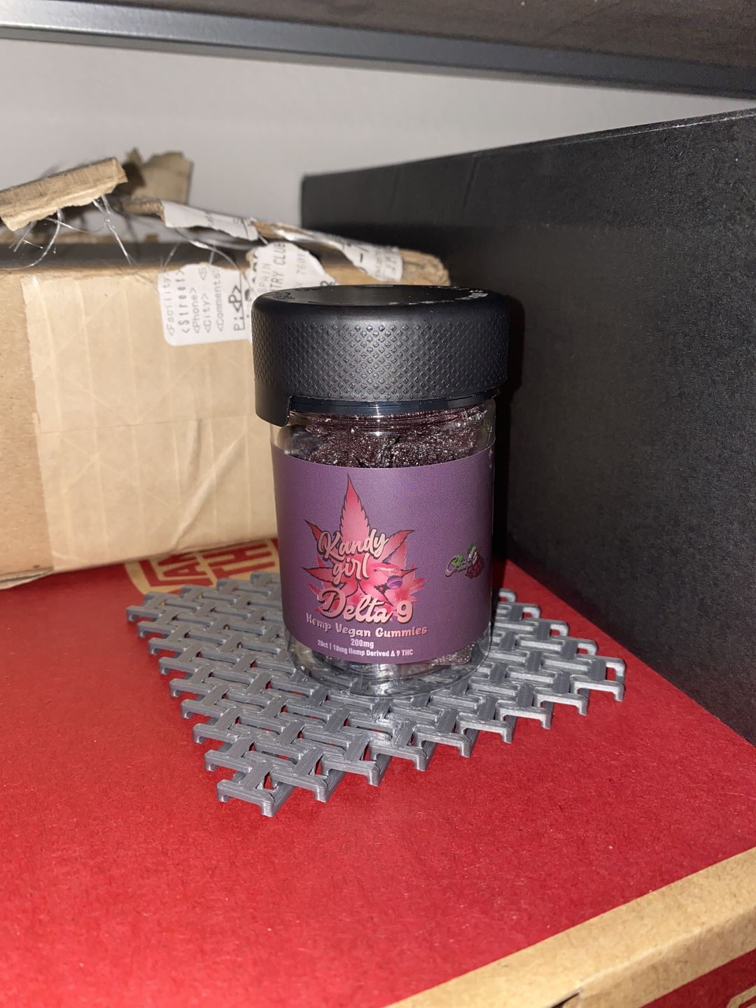 Customer photo review of Delta 9 THC Gummies Vegan Grape 200MG