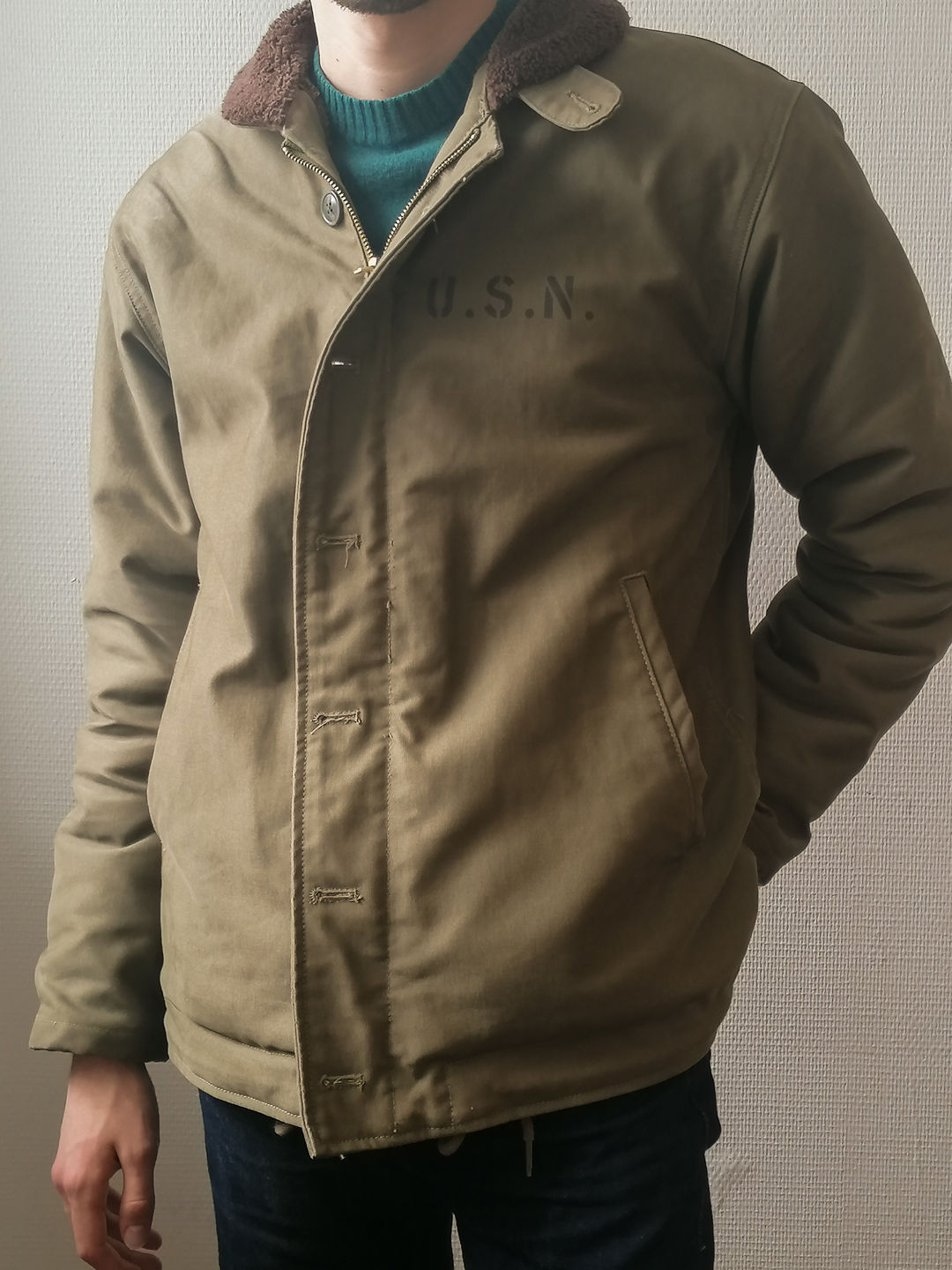 Customer photo review of 1940s US Navy N-1 Deck Jacket - Cost-effective Version