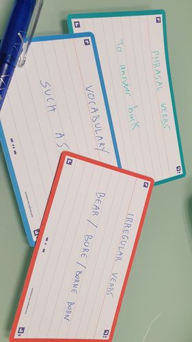 Avis photo d'un client sur Flashcards FLASH 2.0 OXFORD # 80 cartes 7,5 x 12,5 cm - ligné
