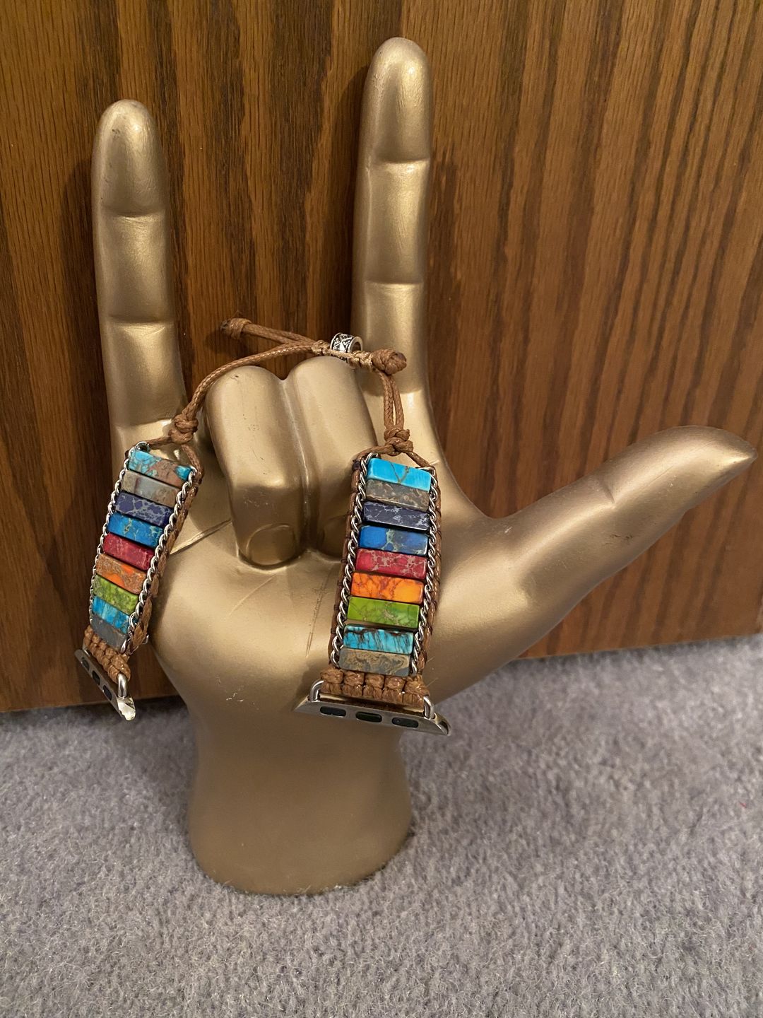 Customer photo review of Healing Chakra Protection Apple Watch Strap