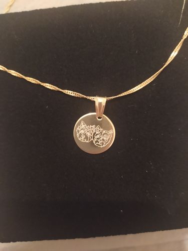 Customer photo review of Custom Big Love Necklace