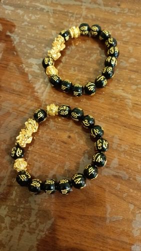 Customer photo review of Pi Xiu Schwarzer Obsidian Armband