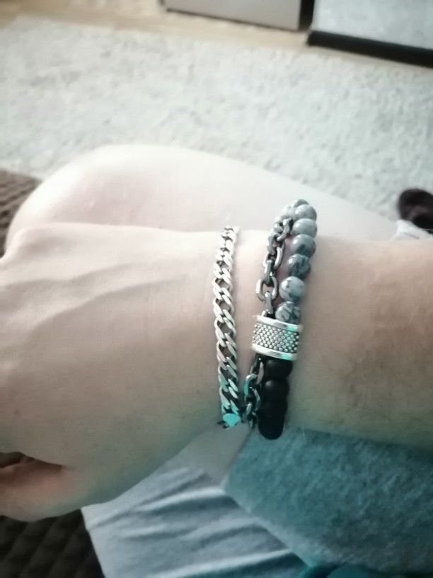 Customer photo review of Jaspis Perlenarmband | Boho | Elegant | Herren