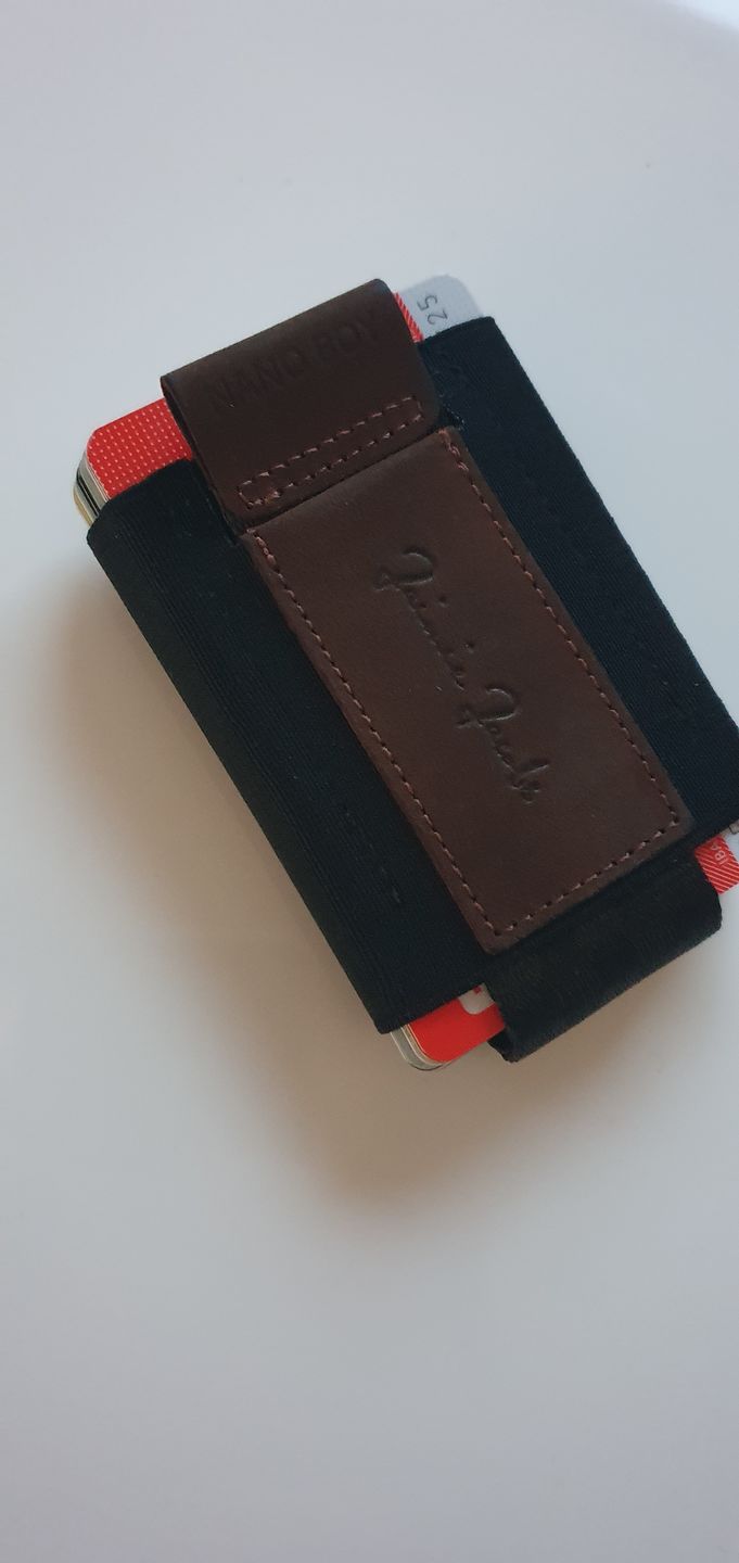 Customer photo review of Nano Boy card holder wallet with small elastic coin pocket