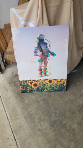 Customer photo review of The Plane Traveler Canvas Art
