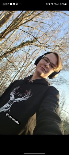 Customer photo review of HIRSCH BLÜTEN - Bio Unisex Hoodie (PREMIUM)(Siebdruck)