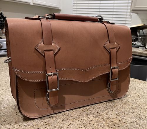 Customer photo review of No.60 | Western Leather Laptop Bag (Digital Pattern)