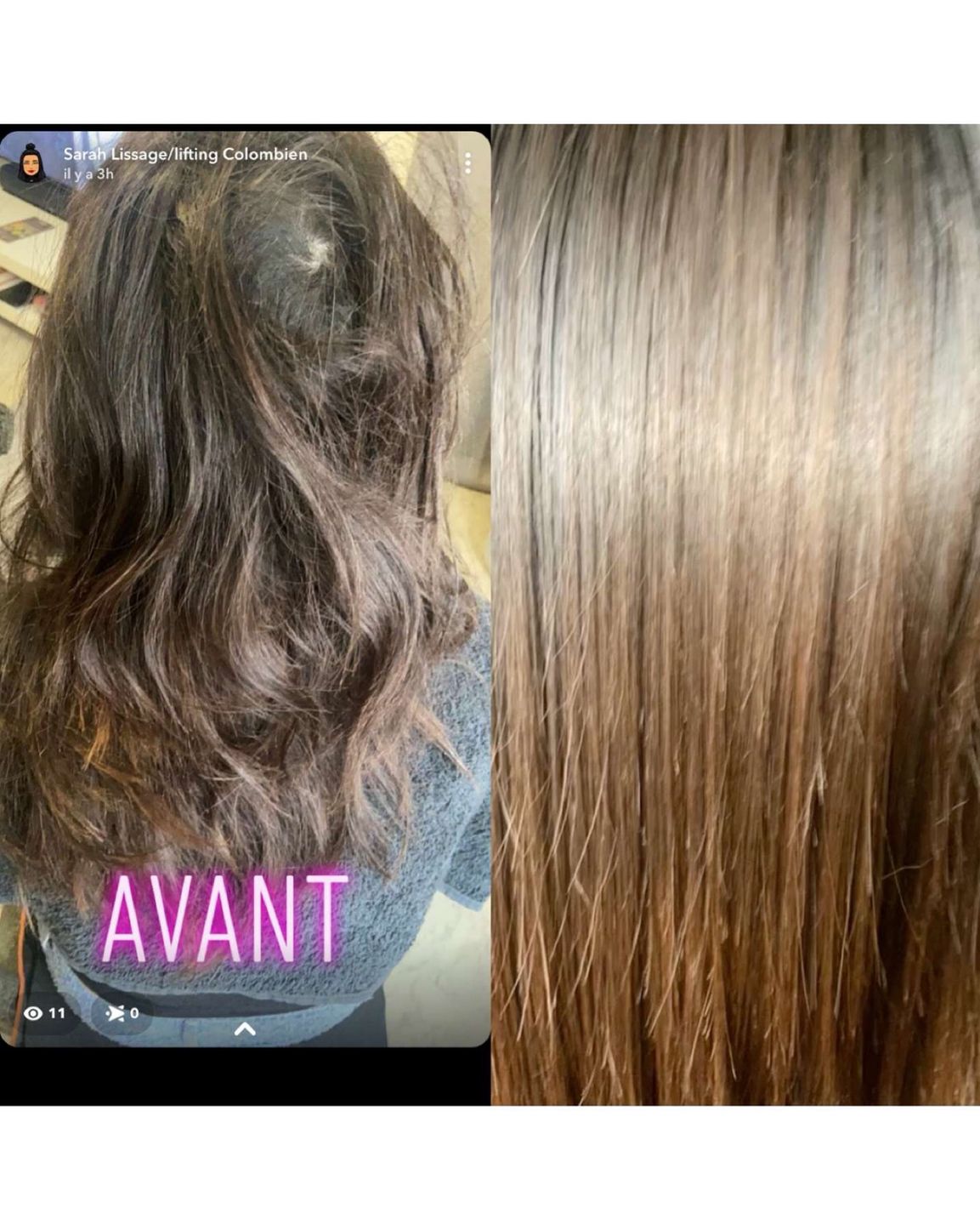 Customer photo review of Lissage Au Tanin Deby Hair Lisa Protéine