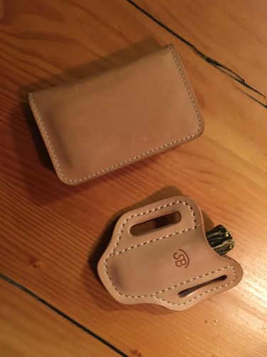 Customer photo review of No.87 | Leather Trapper Knife Sheath