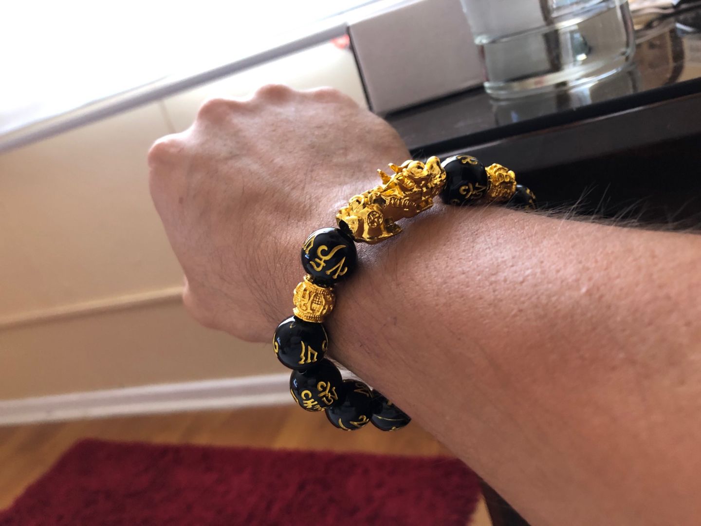 Customer photo review of Pi Xiu Schwarzer Obsidian Armband