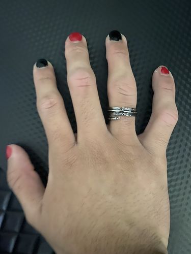 Customer photo review of Feather Wrap Ring
