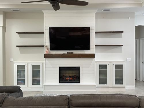 Customer photo review of Rustic Floating Shelves