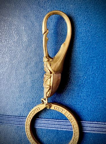 Customer photo review of Beetle Keychain | Brass