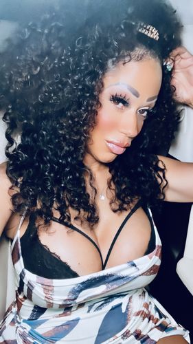 Customer photo review of Curly Ash Blonde