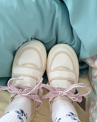 Customer photo review of Cottagecore Aesthetic Gingham Sneakers