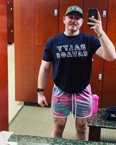 Customer photo review of Salty Savage™ Unisex Splatter Checkerboard Tee | Black