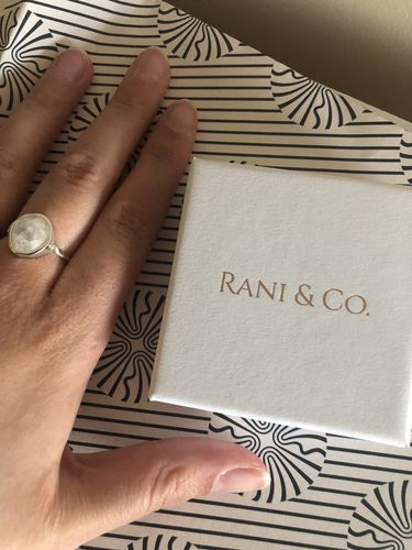 Customer photo review of Irregular Moonstone Ring (Silver)