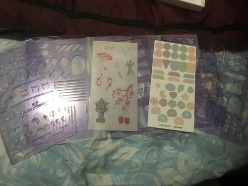Customer photo review of Tsuki Bullet Journal Stencil Set ☾