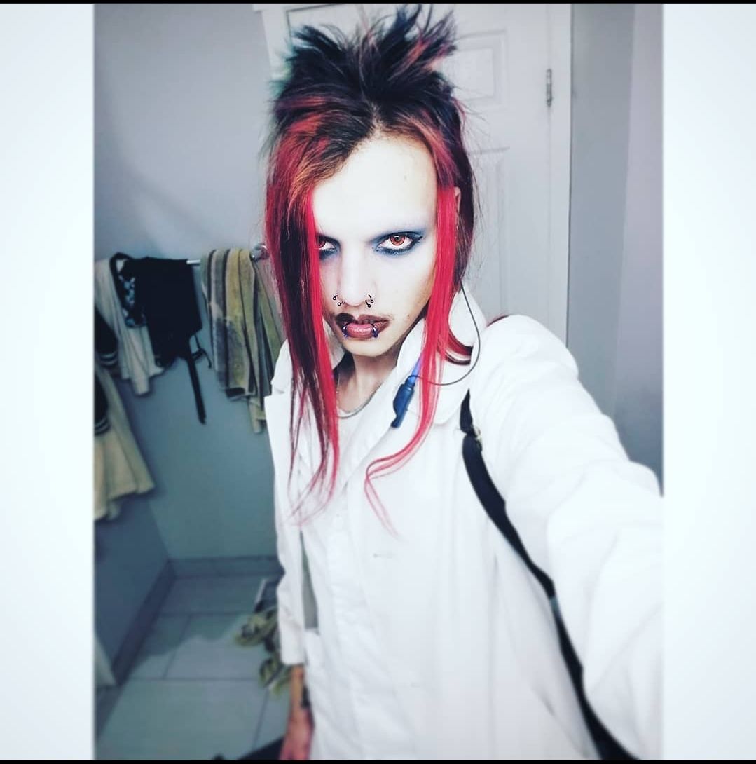 Customer photo review of PRIMAL® Dracula I - Red Colored Contact lenses