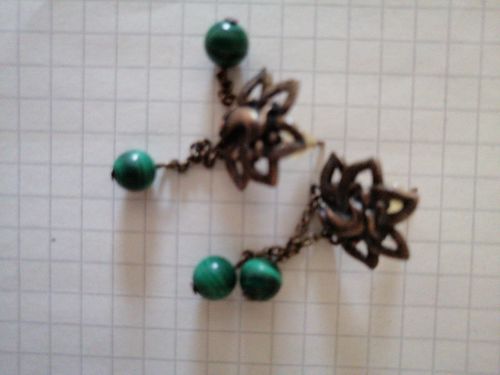 Customer photo review of Malachit-Ohrringe