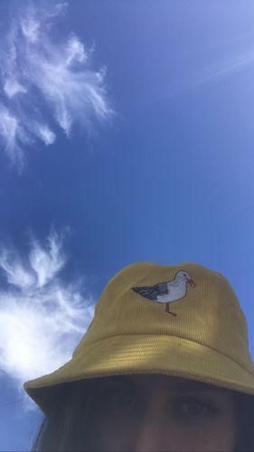Customer photo review of Hot Gul Summer - Yellow Cord Bucket Hat