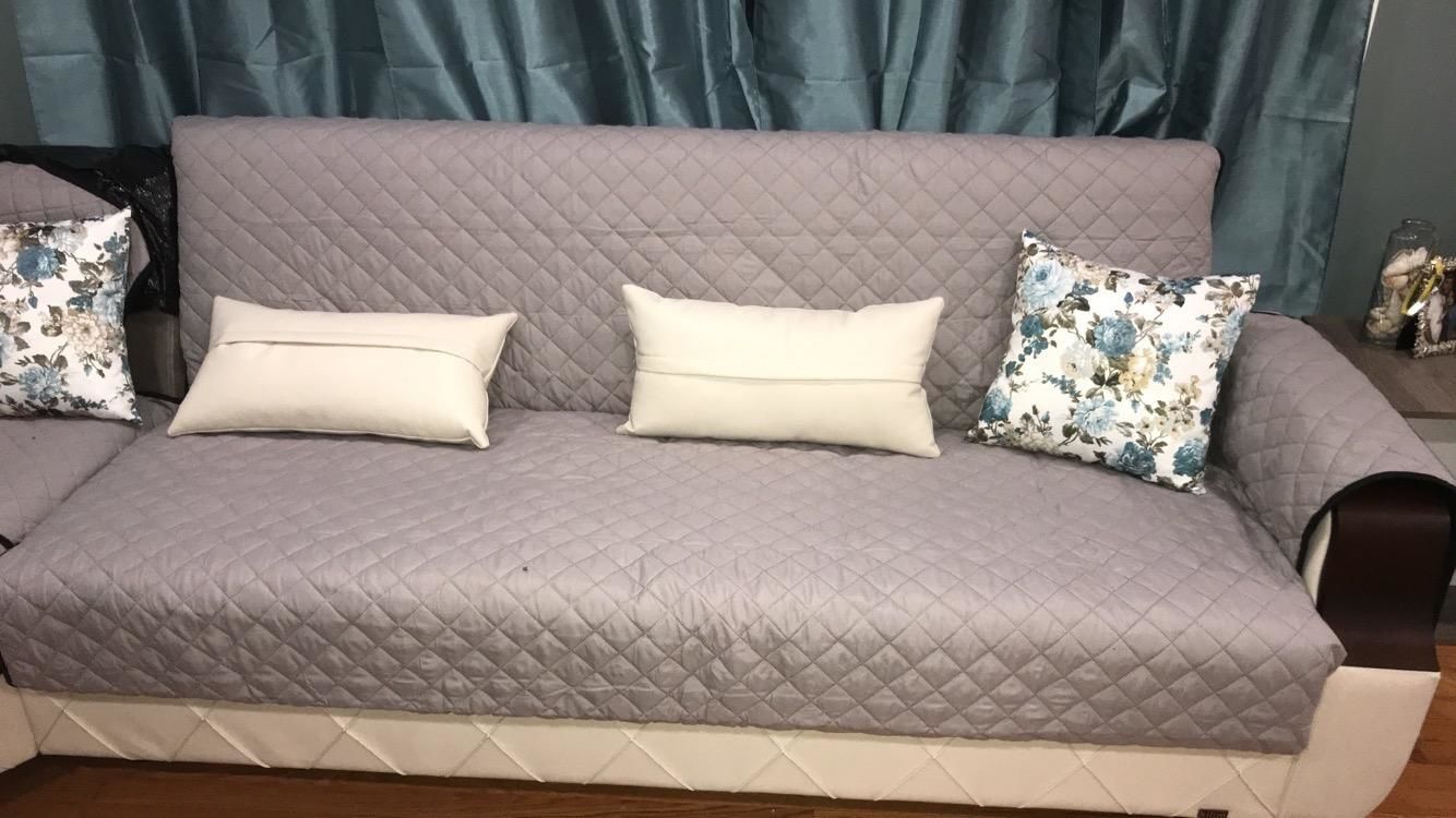 Customer photo review of (🎁Mother's Day Offer-55% OFF) Non-slip Waterproof Sofa Slipcover