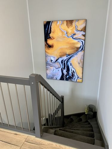 Customer photo review of Leuchtbild | Luxury Abstract Fluid Art No. 4 | Hochformat