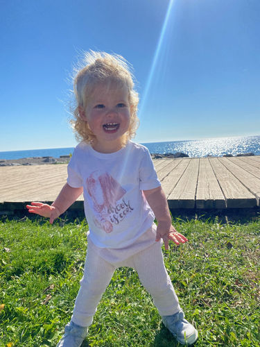 Customer photo review of Drool is Cool St Bernard Dog Baby T-Shirt
