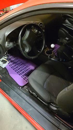 Customer photo review of Custom Universal Bride style Floor Mats Purple