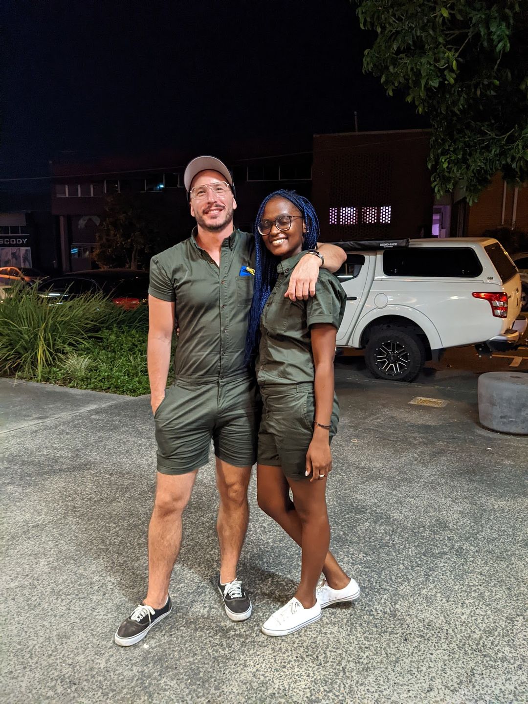 Customer photo review of Olive Mens Romper (PRE ORDER)