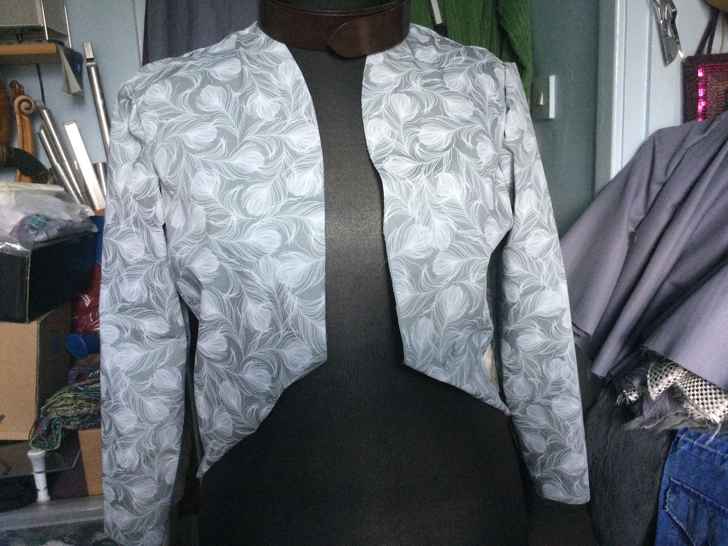 Customer photo review of Delicate Fern Rose & Hubble Cotton Poplin Fabric
