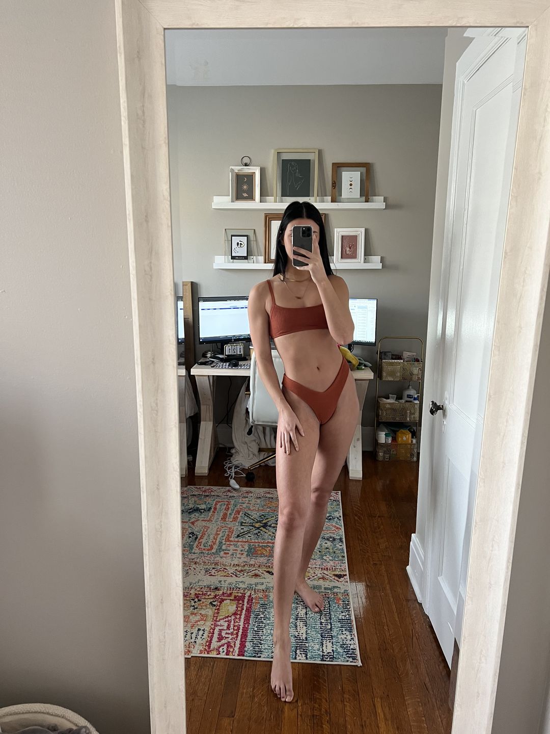 Customer photo review of Nova V Bottoms - Terracotta Crinkle