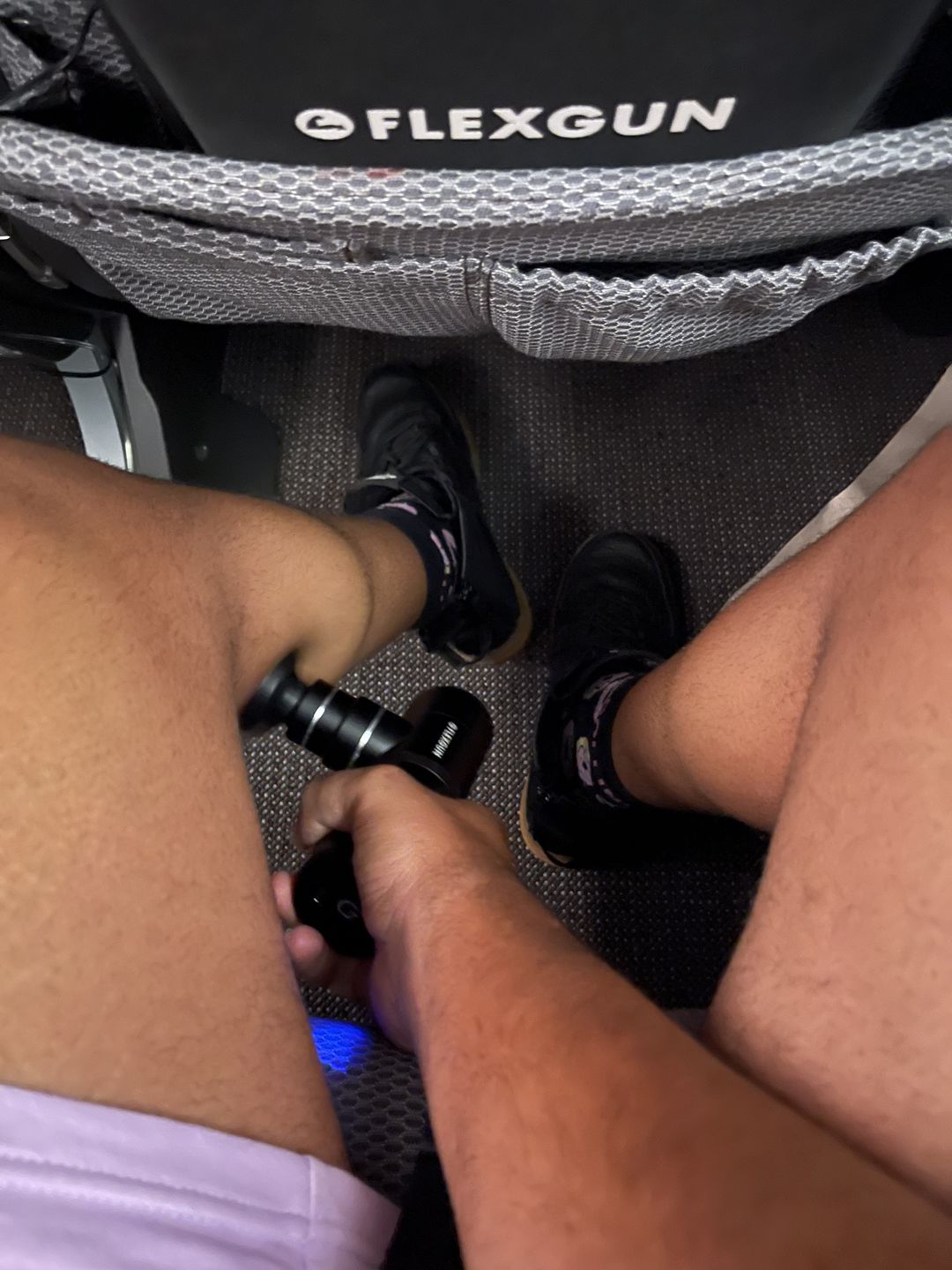 Customer photo review of Flexgun mini. Compact Massage Gun