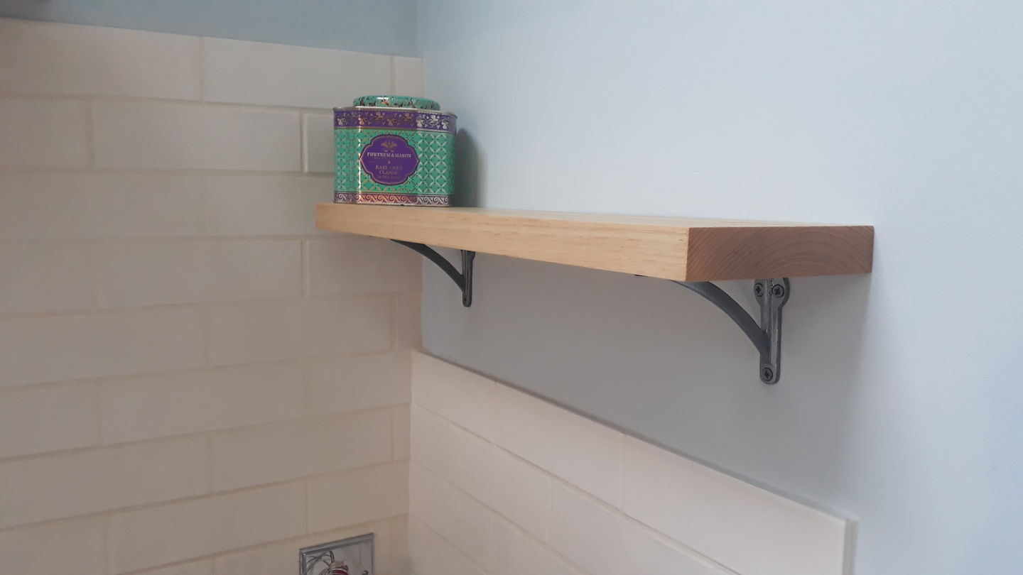 Customer photo review of 4.5 Inch Ironbridge Cast Iron Shelf Bracket