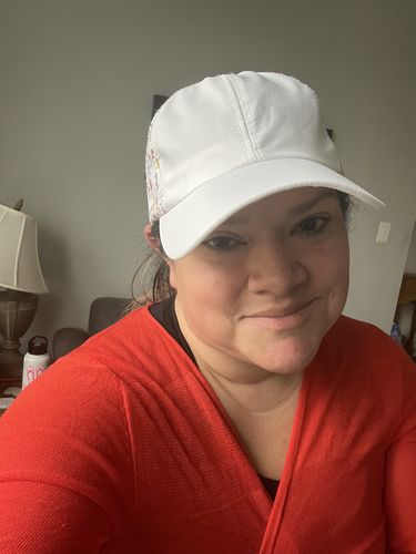 Customer photo review of Floral Dry Fit Cap
