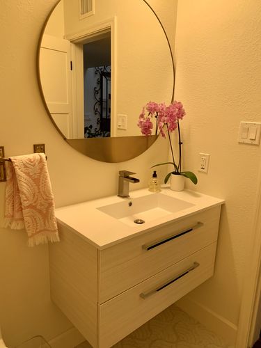 Customer photo review of Cela Floating Vanity