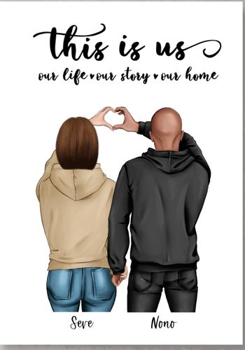 Customer photo review of Couple (Cœur) - Poster personnalisé