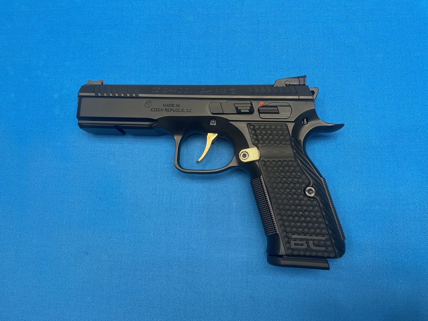 Customer photo review of CZ Shadow 2 Magazine Release Button
