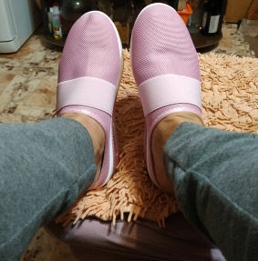 Customer photo review of Chaussons Orthopédiques Apaisant le pied - Pantoufles Respirantes Été