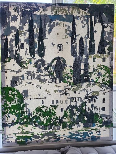 Customer photo review of Cassone Church - Paint by Numbers
