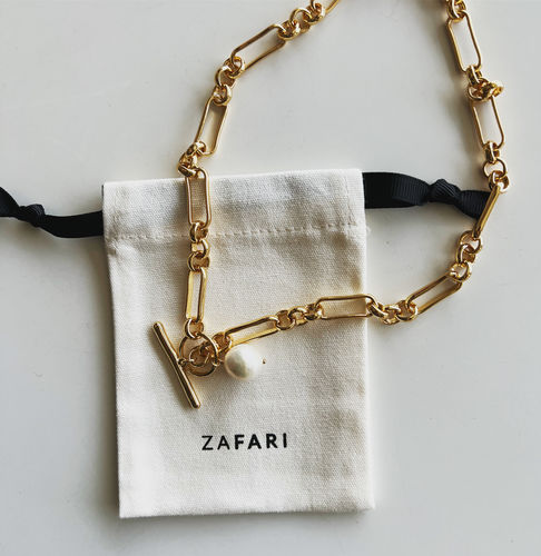 Customer photo review of Luxury baroque pearls chain necklace