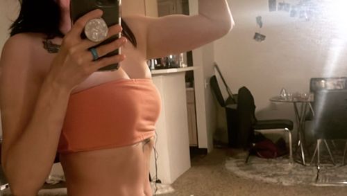 Customer photo review of Coral Bandeau Bra