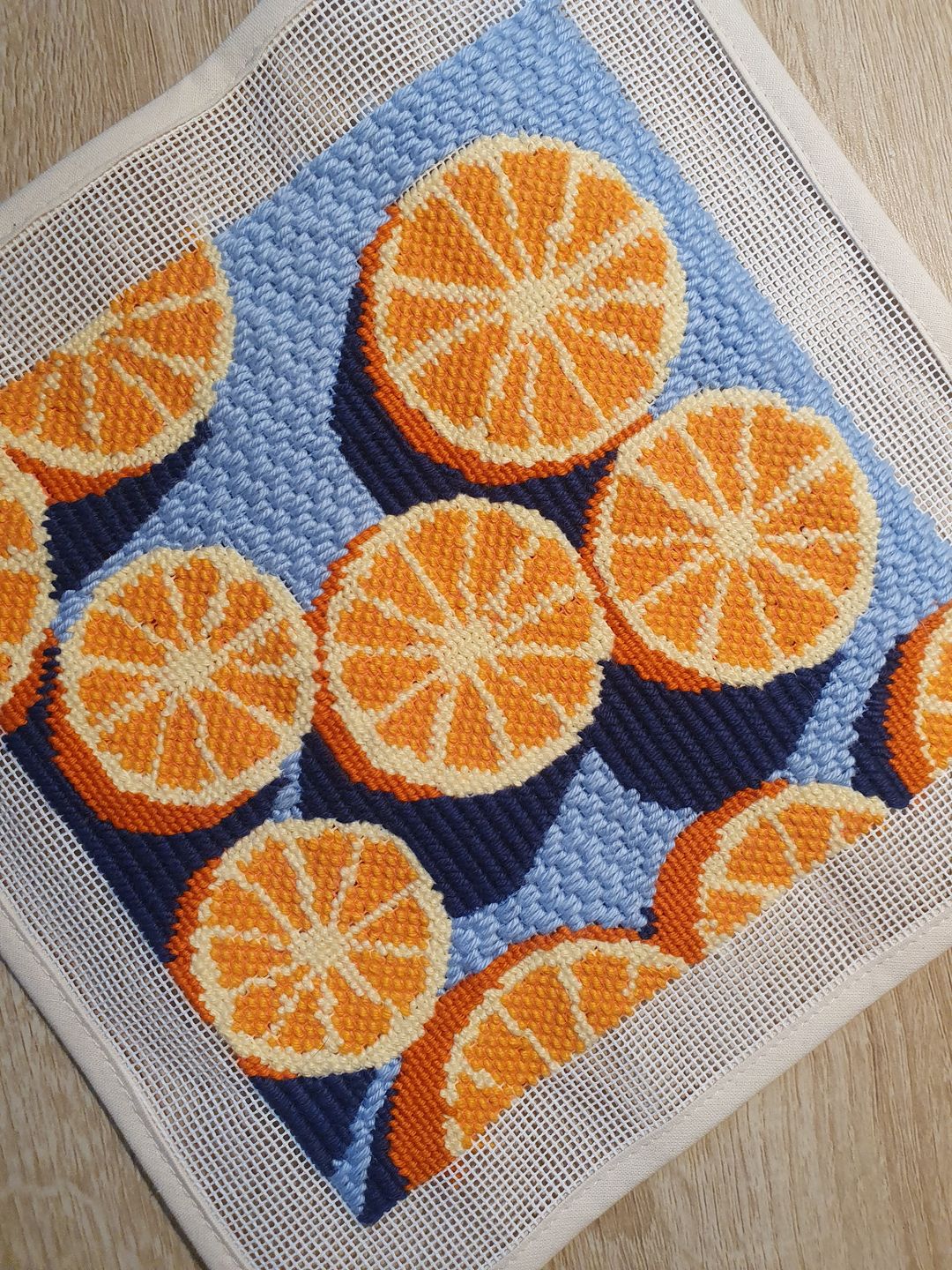 Customer photo review of Agrumes Needlepoint Kit