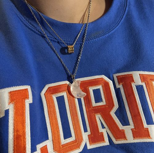 Customer photo review of Quartz Moon Pendant