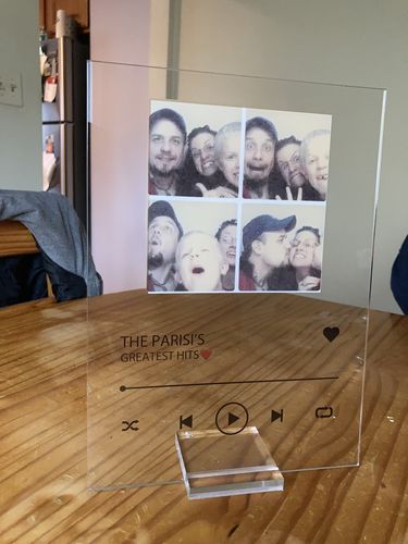 Customer photo review of Custom Song Plaque - The Best Anniversary Gift for Couples